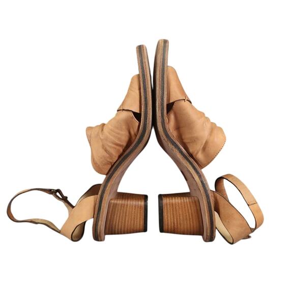 Michael Jolie Shoes Womens 40.5 Heel Sandals Leather Fashion Ankle Strap Brown - Picture 11 of 16